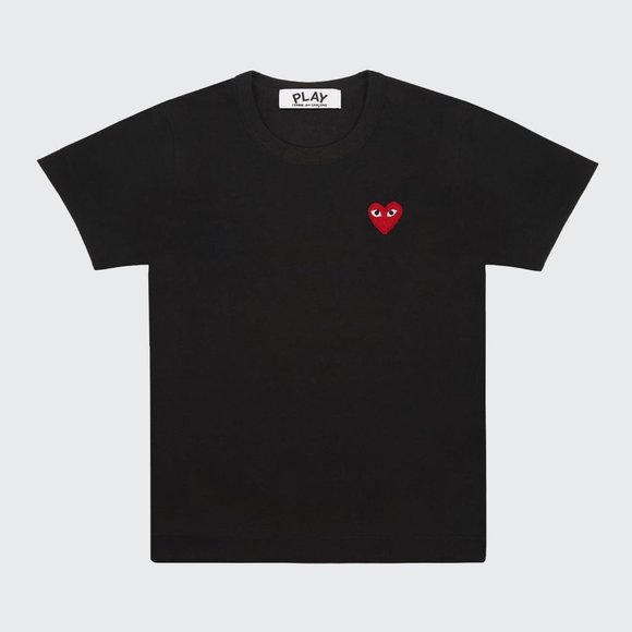 Comme des Garcons Other - Comme des Garcons Men's Black Cotton Jersey Heart T-Shirt